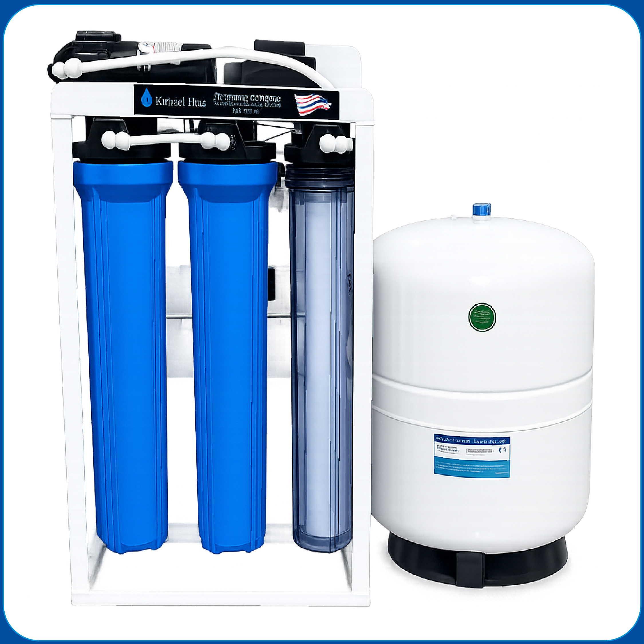 Kristel Plus 400 Gpd Ro Water Purifier machine Kristel Plus 5-Stage Reverse Osmosis Water Purifier with Tank and Accessories Studio Shot - Waterela